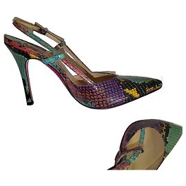 Luciano Padovan Multicolore Pythonleder Pumps Mehrfarben