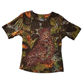 Camiseta de algodón Salvatore Ferragamo estampado de leopardo Estampado de leopardo