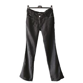 Dolce & Gabbana Leinenhose Schwarz Schwarz