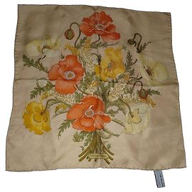 Salvatore Ferragamo Seidentuch Mohnblumen 43cm Mehrfarben