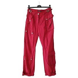 Dolce & Gabbana Calça Cargo de Algodão Vermelha Vermelho