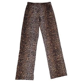 Pantaloni larghi leopardati Dolce & Gabbana Stampa leopardo
