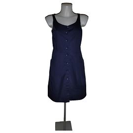Vestido de Algodão Armani Jeans Azul Marinho Azul marinho