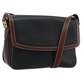 Borsa a Spalla BALLY in Pelle Nera e Oro Auth 177531A Nero D'oro