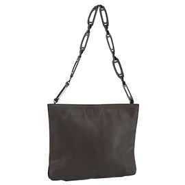 Bolsa de Ombro GUCCI em Couro Marrom 001 2122 1822 Auth bs34903 Marrom