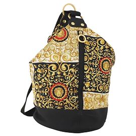 VERSACE Shoulder Bag Canvas Multicolor Gold Auth BA12046A Multiple colors Golden