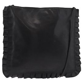 Borsa a tracolla Miu Miu in pelle nera Auth 177550 Nero