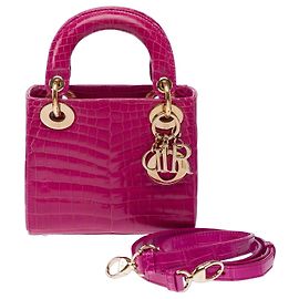 Borsa Lady Dior Crocodile Rosa - 103491 Rosa