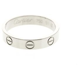 Anel Mini Love em ouro branco Cartier Prata