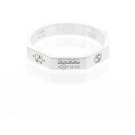 Gucci Octagonal Ring aus Weißgold Silber