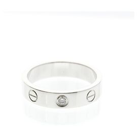 Cartier Mini Love Ring in 18K White Gold Silvery