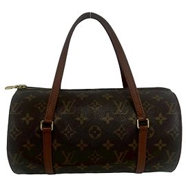 Mini Bolsa Boston Papillon de Couro Louis Vuitton Marrom