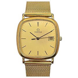 Montre Omega De Ville plaquée or Quartz Doré
