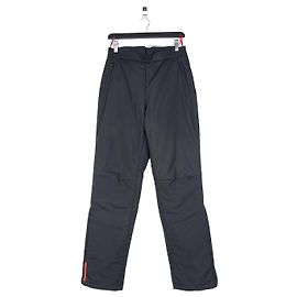 Prada 2000s Linea Rossa Red Tab gesteppte Astro Skihose Schwarz