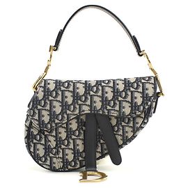 Christian Dior DIOR Mini Saddle Handbag Navy blue