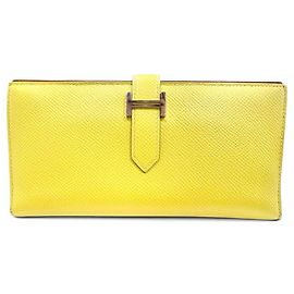 Portefeuille long Hermès Bearn Soufflé Verso Doré