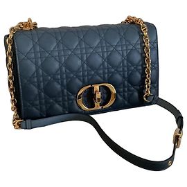 Bolsa Dior Caro couro azul gradiente Azul