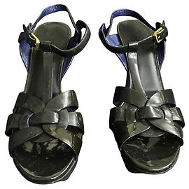 Saint Laurent Tribute Platform Sandals Black