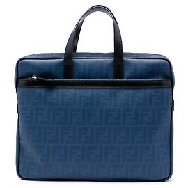 Fendi Blue Zucca Spalmati Business Bag Other