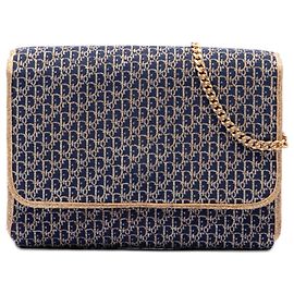 Dior Gold Diorissimo Trotter Canvas Chain Flap D'oro Altro