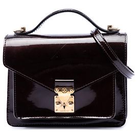 Louis Vuitton Purple Vernis Monceau BB Roxo