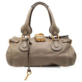 Chloé Brown Medium Leather Paddington Handbag Brown Taupe