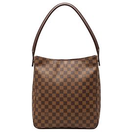 Louis Vuitton Marrom Damier Ebene Looping GM Marrom