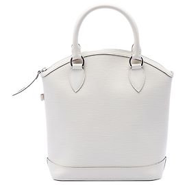 Louis Vuitton White Epi Lockit Vertical Branco
