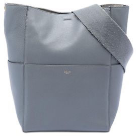 Céline Borsa a secchiello Celine Gray Medium in pelle Seau Sangle Marrone