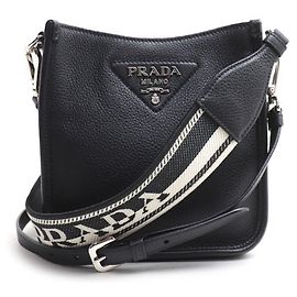 Borsa a tracolla Prada Vitello Daino Nero