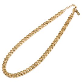Colar de corrente curva dourada tamanho Medium Yves Saint Laurent Dourado