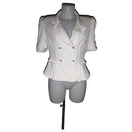 Roberto Cavalli Class Blazer corto bianco Bianco