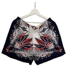 Short Gucci imprimé nautique Blanc Rouge Bleu Marine
