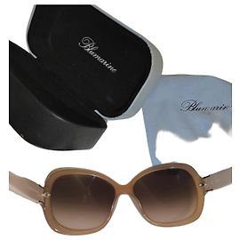 Blumarine Beige Oversized Sunglasses Beige