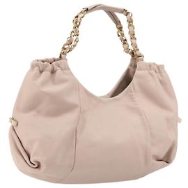 Borsa a mano Salvatore Ferragamo Vala Chain in pelle Rosa Oro Auth BA12403A Rosa D'oro