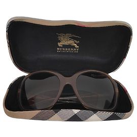 Óculos de sol Burberry Check Bege