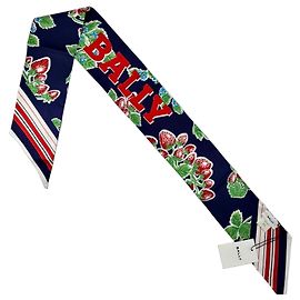 Bally Silk Skinny Scarf with Strawberry Print Multiple colors