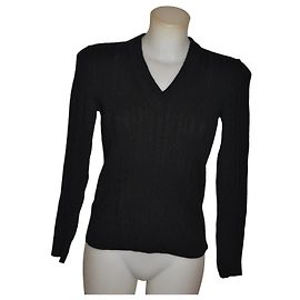 Pull en laine noir Dolce & Gabbana col V Noir