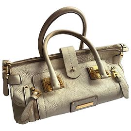 Barbara Bui Beige Grained Leather Handbag Beige