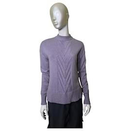 Badgley Mischka Pull en maille violet Violet
