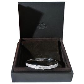 Pulseira Hermès Love Horse Kelly em Ouro Branco e Diamantes Prata