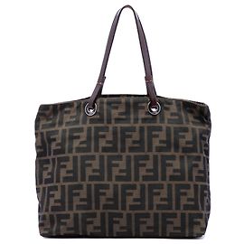 Tote em canvas Zucca marrom Fendi Marrom