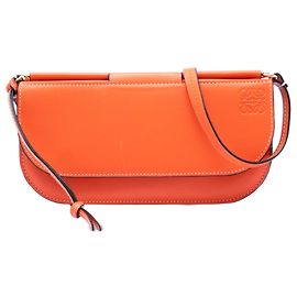 Pochette transversal de couro laranja LOEWE Gate Laranja