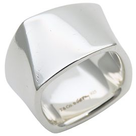 Tiffany & Co. Torque Wide Band Ring Silvery