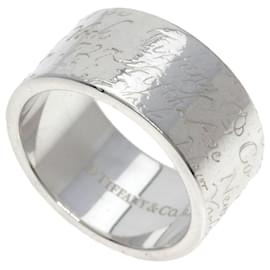 Tiffany & Co. Notes Silberner Breiter Ring Silber