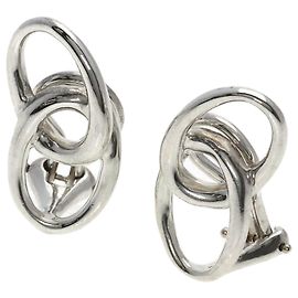 Tiffany & Co. Double Loop Clip Earrings Silvery