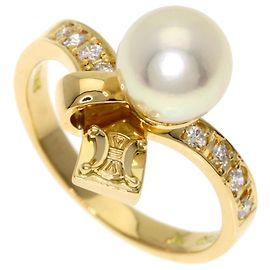 Céline Anello Celine Pearl Diamond in Oro Giallo 18K D'oro