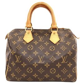 Sac à main Louis Vuitton M41528 Speedy 25 Marron Monogramme