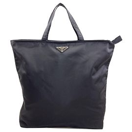 Sac à main en nylon noir Prada Noir