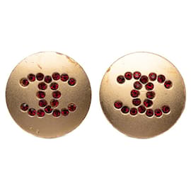 Pendientes Coco Mark Chanel Roja Dorado